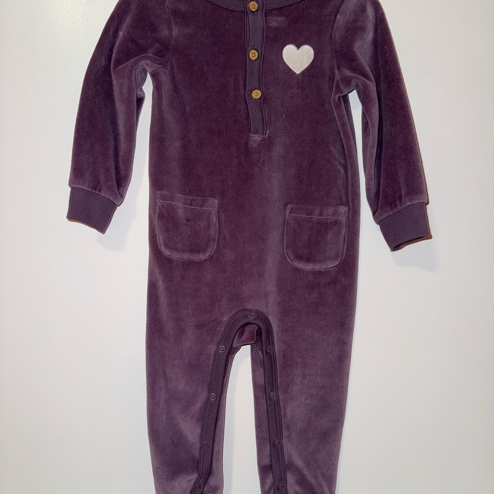 Cat & Jack Purple One Piece with Heart